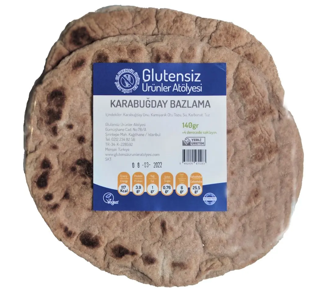 Glutensiz Ürünler Atölyesi - GUA Karabuğday Bazlama (2 adet)